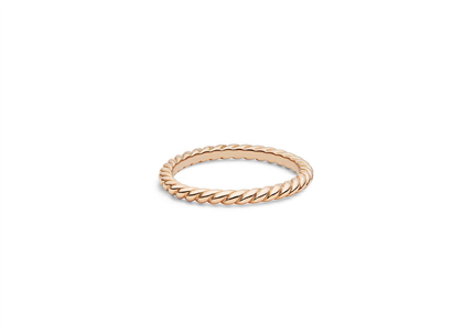 Rose Gold Plated Ladies Twisted Band Ring